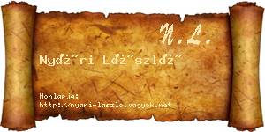 Nyári László névjegykártya